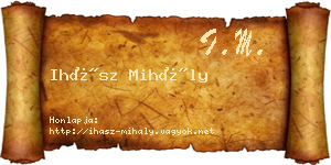 Ihász Mihály névjegykártya