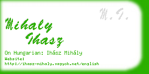 mihaly ihasz business card